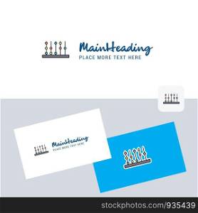 Abacus vector logotype with business card template. Elegant corporate identity. - Vector