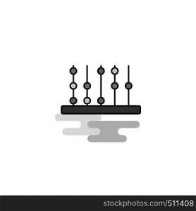 Abacus Web Icon. Flat Line Filled Gray Icon Vector