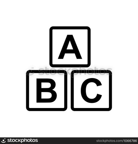 abc blocks icon vector design template