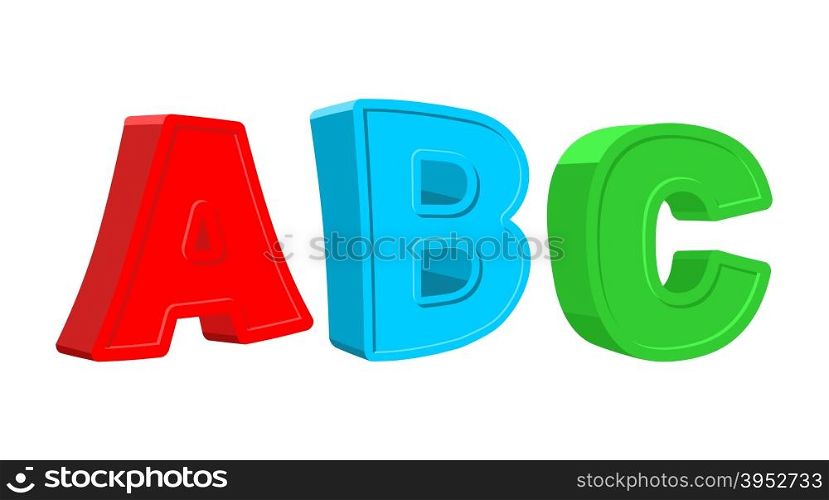ABC colorful letters. Vector illustration&#xA;