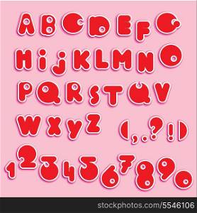 ABC - english alphabet and numerals - funny cartoons