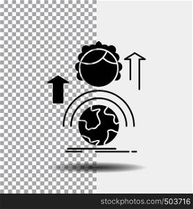 abilities, development, Female, global, online Glyph Icon on Transparent Background. Black Icon. Vector EPS10 Abstract Template background