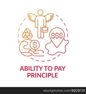 Ability to pay concept icon. Ecological bakning system idea thin line illustration. Vector isolated outline RGB color drawing. Environmental responsibility. Ability to pay concept icon
