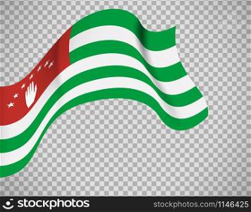 Abkhazia flag icon on transparent background. Vector illustration. Abkhazia flag on transparent background