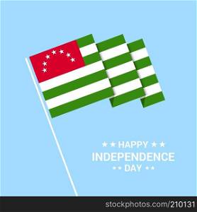 Abkhazia Independence day typographic design with flag vector