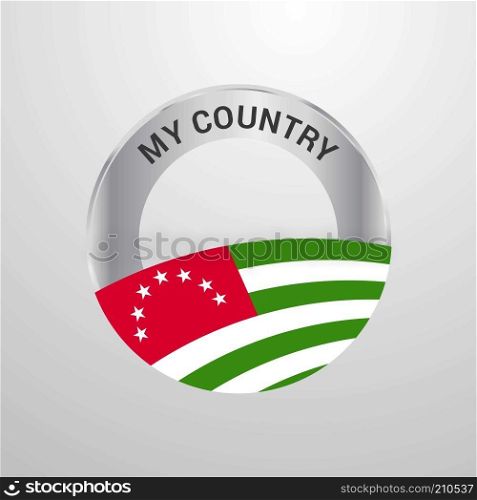 Abkhazia My Country Flag badge