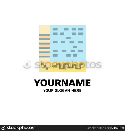 Ableton, Application, Audio, Computer, Draw Business Logo Template. Flat Color