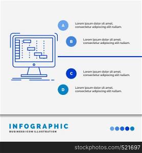 Ableton, application, daw, digital, sequencer Infographics Template for Website and Presentation. Line Blue icon infographic style vector illustration. Vector EPS10 Abstract Template background