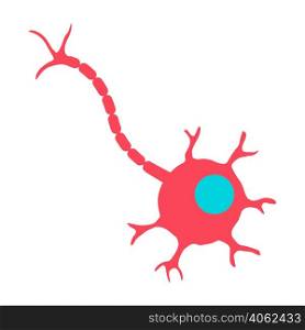 Abnormal red cell with outgrowth semi flat color vector object. Malignant tumor. Malicious liaison. Full sized item on white. Simple cartoon style illustration for web graphic design and animation. Abnormal red cell with outgrowth semi flat color vector object
