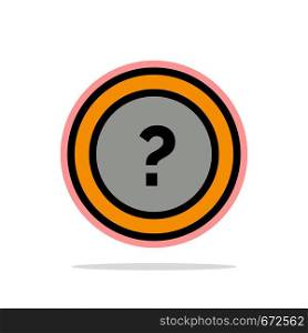 About, Ask, Information, Question, Support Abstract Circle Background Flat color Icon
