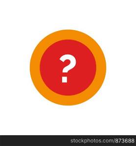 About, Ask, Information, Question, Support Flat Color Icon. Vector icon banner Template