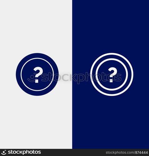 About, Ask, Information, Question, Support Line and Glyph Solid icon Blue banner Line and Glyph Solid icon Blue banner