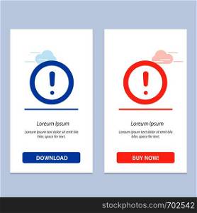 About, Info, Note, Question, Support Blue and Red Download and Buy Now web Widget Card Template