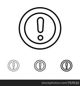 About, Info, Note, Question, Support Bold and thin black line icon set