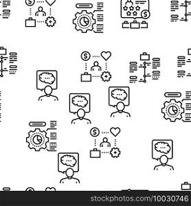 About Me Presentation Vector Seamless Pattern Thin Line Illustration. About Me Presentation Vector Seamless Pattern