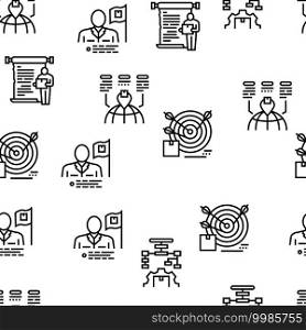 About Us Presentation Vector Seamless Pattern Thin Line Illustration. About Us Presentation Vector Seamless Pattern