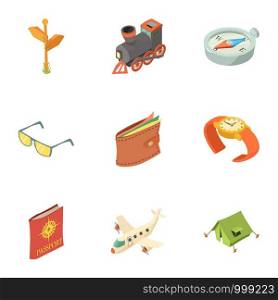 Above the world icons set. Isometric set of 9 above the world vector icons for web isolated on white background. Above the world icons set, isometric style