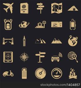 Abroad icons set. Simple set of 25 abroad vector icons for web for any design. Abroad icons set, simple style