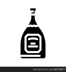 absinthe drink bottle glyph icon vector. absinthe drink bottle sign. isolated symbol illustration. absinthe drink bottle glyph icon vector illustration