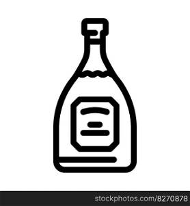 absinthe drink bottle line icon vector. absinthe drink bottle sign. isolated contour symbol black illustration. absinthe drink bottle line icon vector illustration
