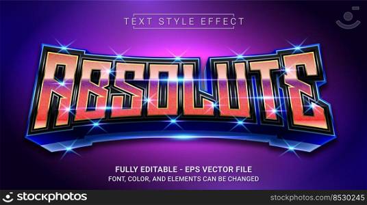 Absolute Text Style Effect. Editable Graphic Text Template.