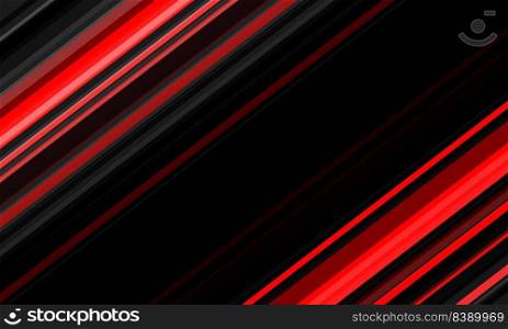 Absract red black lines speed dynamic geometric pattern design modern futuristic technology background vector illustration.