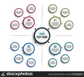 Absrtact mind map template, business infographics, vector eps10 illustration. Mind Map Template