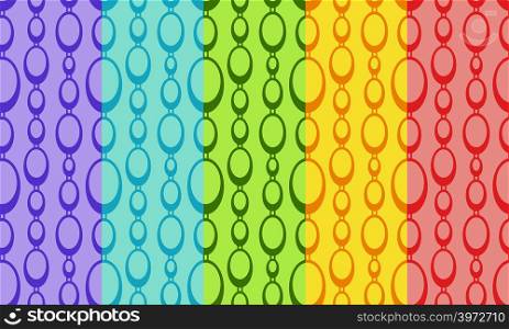 Absrtact seamless pattern with chain. Simple colorful vector ornament for textile, prints, wallpaper, wrapping paper, web etc. Available in EPS