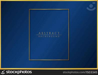 Abstact background square gold metallic frame design with space for text. vector illustration.