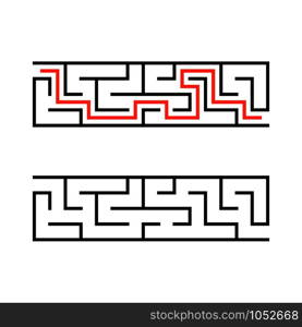 Abstact labyrinth. Educational game for kids. Puzzle for children. Maze conundrum. Find the right path. Vector illustration.