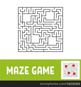 Abstact labyrinth. Educational game for kids. Puzzle for children. Maze conundrum. Find the right path. Vector illustration.. Abstact labyrinth. Educational game for kids. Puzzle for children. Maze conundrum. Find the right path. Vector illustration. With answer.