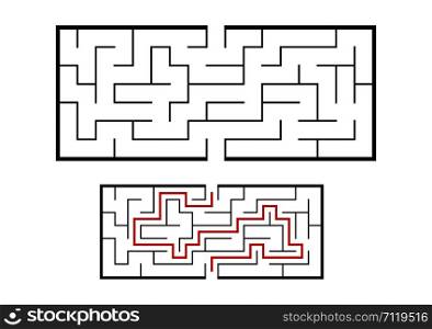 Abstact labyrinth. Educational game for kids. Puzzle for children. Maze conundrum. Find the right path. Vector illustration. Abstact labyrinth. Educational game for kids. Puzzle for children. Maze conundrum. Find the right path. Vector illustration.