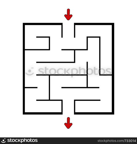 Abstact labyrinth. Educational game for kids. Puzzle for children. Maze conundrum. Find the right path. Vector illustration.