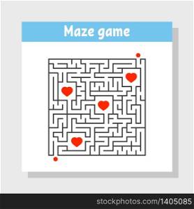 Abstact labyrinth. Game for kids. Puzzle for children. Maze conundrum. Find the right path. Color vector illustration.