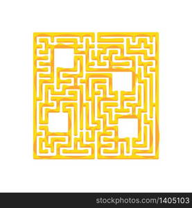 Abstact labyrinth. Game for kids. Puzzle for children. Maze conundrum. Find the right path. Color vector illustration.