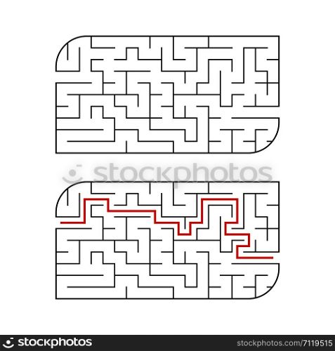 Abstact labyrinth. Game for kids. Puzzle for children. Maze conundrum. Vector illustration. Abstact labyrinth. Game for kids. Puzzle for children. Maze conundrum. Vector illustration.