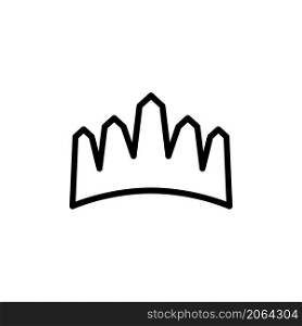 abstarct crown logo line style