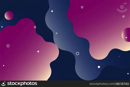 Abstract 3d art background. Holographic floating liquid blobs. soap bubbles. metaballs Vector Illustration