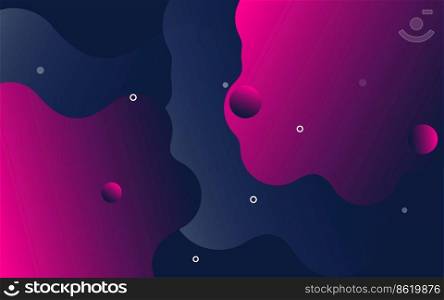 Abstract 3d art background. Holographic floating liquid blobs. soap bubbles. metaballs Vector Illustration
