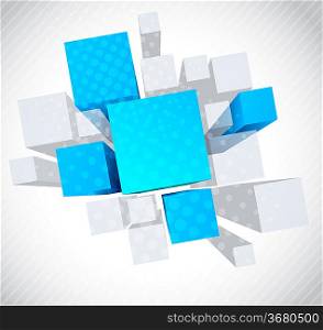 Abstract 3d background in blue and grey color