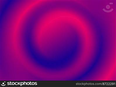 Abstract 3D blue and pink gradient color swirl circle convex background minimal style. Vector illustration