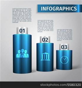 Abstract 3d chart business infographics layout template vector illustration