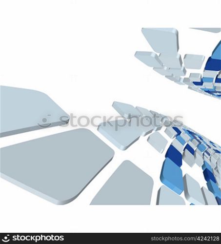 Abstract 3d checked business background. Vector illustration.