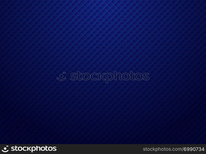 Abstract 3D dark blue squares pattern repeat striped background and texture with light luxury style. Vector illustration