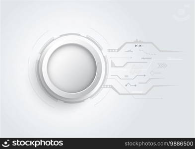 Abstract 3D design background with technology dot and line circuit board texture. Modern engineering, futuristic, science communication concept. Vector illustration