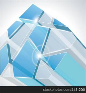 Abstract 3d geometricbroken glass lines modern grunge vector background. Eps 10. . 3d glass