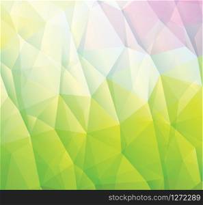 Abstract 3d green vector background made from triangles