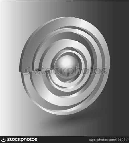 Abstract 3D shape icon for multipurpose design needs. Abstract 3D shape icon
