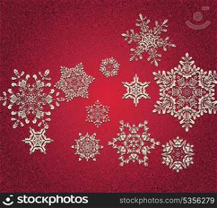 Abstract 3D Snowflakes Design