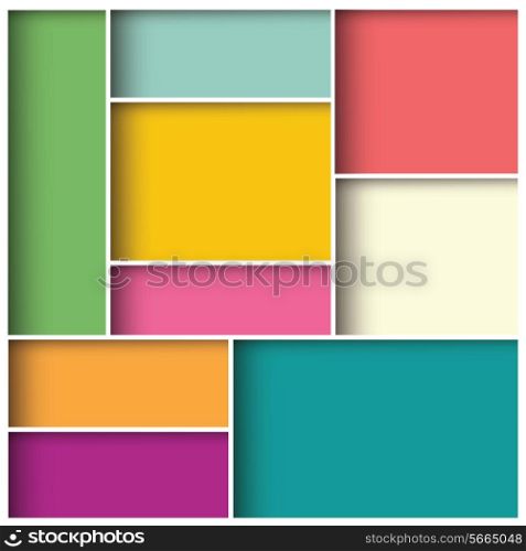 Abstract 3d square background, colorful tiles, geometric, vector illustration